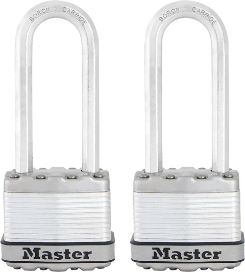 M1XTLJ Magnum Heavy Duty Padlock with Key, 2 Pack Keyed-Alike