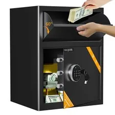 Depository Drop Cabinet Safe - 2.6 Cubic Feet Large Size with Digital Keypad ...