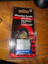 Master Lock 7D Padlock 1-1/8" & 3/16" Steel Shackle - Pin Tumbler - 2 Keys - New