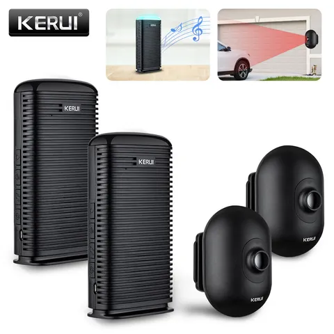 KERUI Solar Driveway Alarm Weatherproof Outdoor Motion Sensor Detector Security