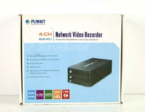 PLANET NVR-401 4 Chanel Network 2TB Video Recorder e576 