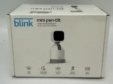 Blink Mini Pan-Tilt Camera Rotating Indoor Plug-In Smart Security Camera White