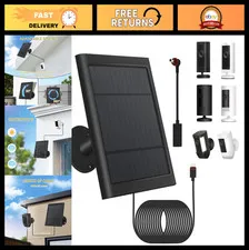 Solar Panel for Ring Security Camera - Waterproof, Dustproof, 10FT Cable, Outdoo