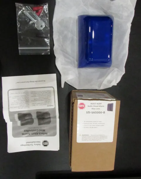 STI STI-SA5000-B Audio Visual Alarm Blue Lens New Open Box