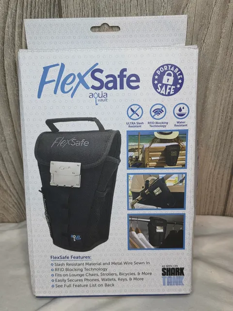 Flex Safe Aqua Vault Portable Travel Safe Anti-Theft Beach Airplane Cruise 