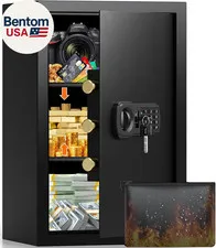 21.65"H Large Safe Box for Home, 3.8 Cu Ft Anti-Theft Safe with A4 Fireproof Bag