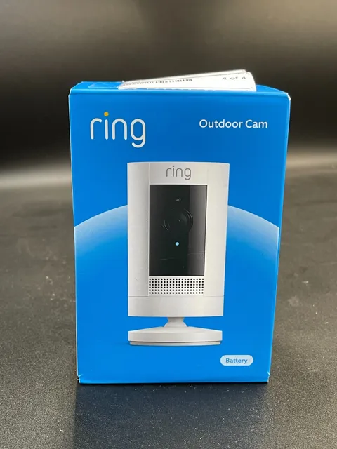Ring Stick Up Cam Outdoor Wireless Security Camera - White