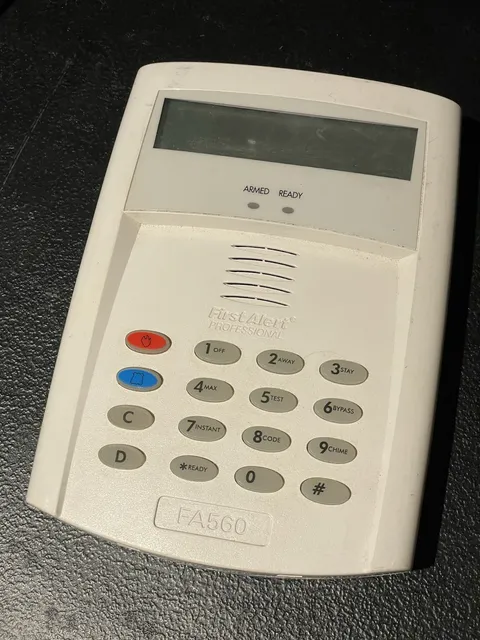 First Alert Home Alarm System FA560KP Keypad