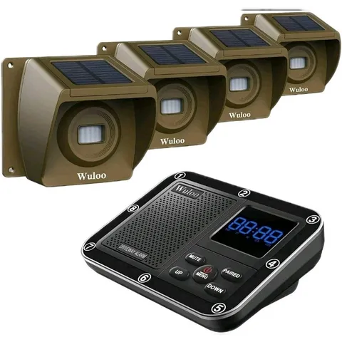 Wuloo 1800ft Long Range Outdoor Motion Detector Sensor Wireless Driveway Alarm