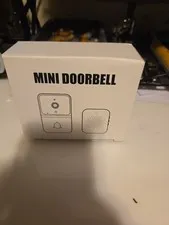 Mini Doorbell with Camera, Two Way Audio, WiFi Compatible, HD Image (White)