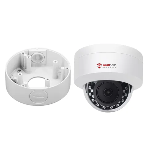 Anpviz 4mp 5mp 8mp Dome PoE IP Security Camera Outdoor AI +Junction Box Bracket