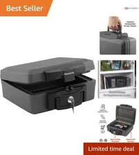 Fireproof Waterproof Safe Lock Box Portable Steel Fire Resistant Document
