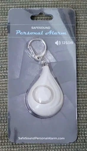 NIP White Personal Alarm Keychain TESTED