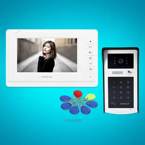 7" Wired Video Password Security Door Phone Intercom Electric Lock Supported