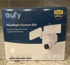 eufy Floodlight Camera E30 Outdoor Security Cam 2K 360°PTZ Alert AI Detect&Track