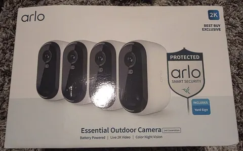 arlo essential security camera 2k (4 pack)