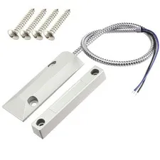 Rolling Door Contact Magnetic Reed Switch Alarm with 3 Wires for N.O./N.C. Ap...