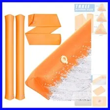 2 Pcs PVC Inflatable Flood Barriers for Home Reusable Garage Water Barriers F...