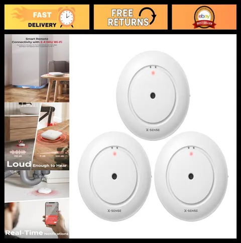 Smart Wi-Fi Water Leak Detector Sensor, Accessory for SWS54 Kit, Single Pack