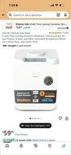 Kitchen Safe K-Safe Medium White Time Locking Container, Digital Timed Lock