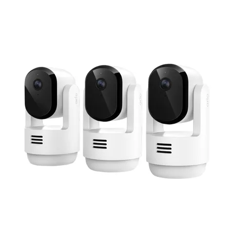 Arlo Essential Pan Tilt Indoor Camera 2K, 3-Pack