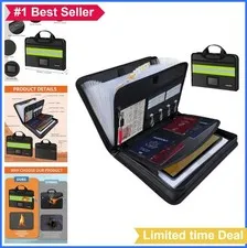 Fireproof Accordion Document Bag 12 Pockets 2200F Water Resistant File