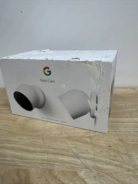 Google Nest Security Indoor Outdoor Cameras G3AL9 (Snow) 2-Pack with box