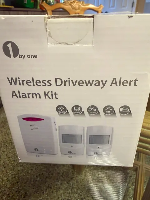 1byone Wireless Driveway Alarm Kit White Receiver Motion Sensor MPN 000QH-0514