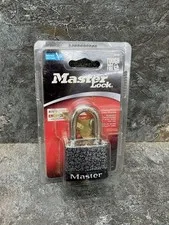 Master Lock 380D 1-9/16-Inch Laminated Lock with Rustoleum, Black and Grey