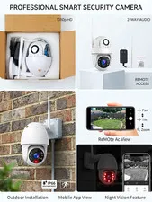 Wi-Fi 1080p Outdoor IP Camera ONVIF Night Vision Weatherproof 2-Way Audio
