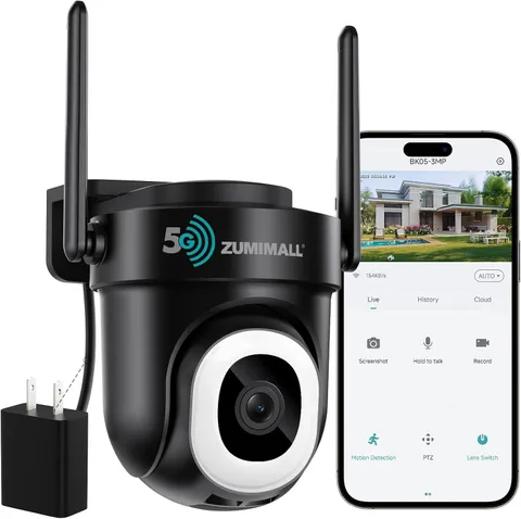2K Wired Outdoor Camera, 2.4G/5G Wifi Security Camera, 3MP, 24/7 Recording, AI M