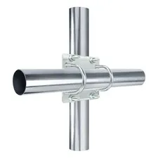 Antenna Mast Clamp Cross-Over Bracket Kit with U Bolts for 1"-2" OD Poles, He...