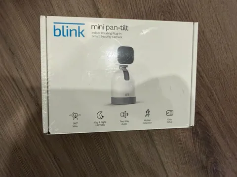 Blink Mini Pan-Tilt Indoor 1080p HD Wi-Fi Camera, Two-Way Audio, White