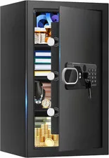 5.1 Cuft Large Fireproof Waterproof Safe Box with Keypad & Alarm
