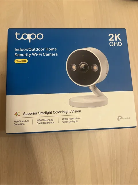 Tapo 2K 3MP Indoor/Outdoor Security Camera - Free Person/Motion/Baby Cry