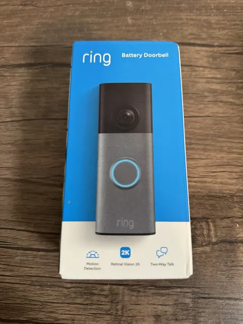 Ring Battery Doorbell 2nd Gen (newest model) 2K Speckled Gray NEW SEALD