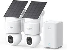 Solarcam D1 Max 2-Cam Kit, 4K Solar Security Cameras Outdoor Wireless, 360° Pan