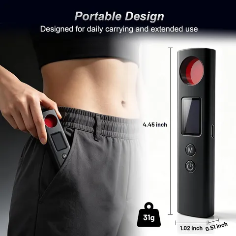 Anti-Spy Hidden Camera Detector - 6-in-1 GPS Tracker & Bug Detector New