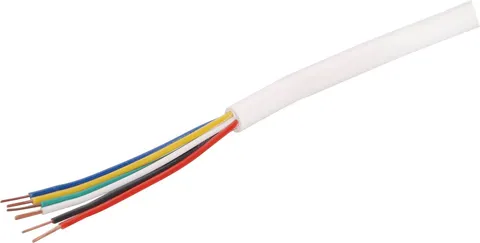 14/0.20 White 6 Core Security Cable 100m