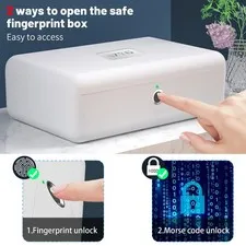 SZYG Biometric Fingerprint Box Jewelry Security Lock Safe Home Safety Gifts