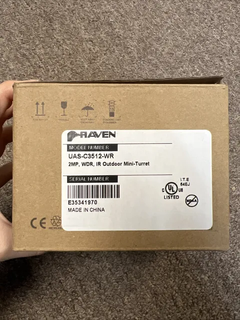 Raven UAS-C3512-WR 2MP WDR IR Outdoor Mini Turret Security Camera New