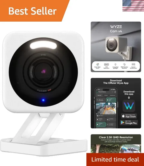Next-Gen Indoor/Outdoor Security Camera - 2.5K QHD, AI Alerts & Night Vision