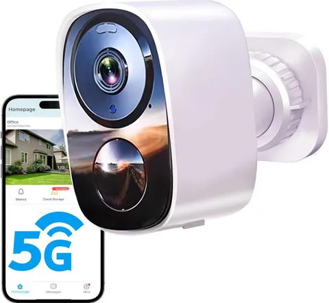 Cámara Seguridad 2K Inalámbrica Exterior Batería Visión IA Audio Alarma Sirena