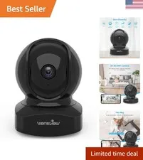 High Definition 2K Pet Monitoring Camera with Motion Alerts & Waterproof Design