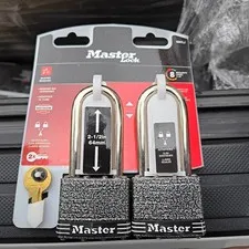 Master Lock 580TLJHC Outdoor Keyed Padlock 2‑Pack Keyed A