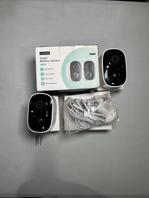 CURISEE Smart Battery Camera 2K Wireless  Night Vision 2 Pack READ DESCRIPTION