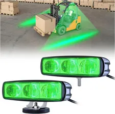 2Pcs Forklift Safety Light Green, 30W Straight Line Forklift and AGV Safety Indi