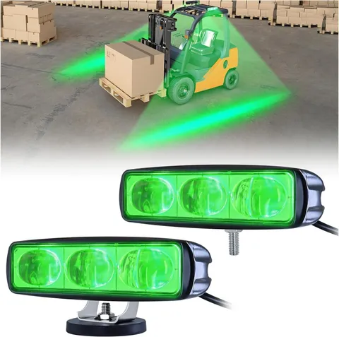 2Pcs Forklift Safety Light Green, 30W Straight Line Forklift and AGV Safety Indi