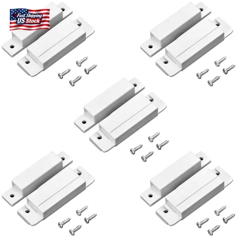QWORK MC-31 Wired Surface-Mounted NC Magnetic Door Window Contact Sensor Alarm R
