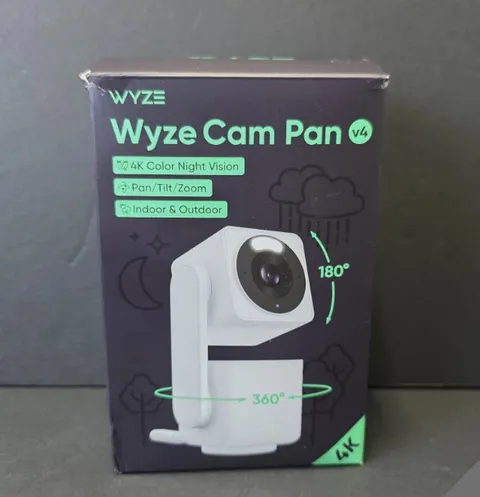 Wyze Cam Pan v4 4K Security Camera Color Night Vision Zoom Pan Tilt new